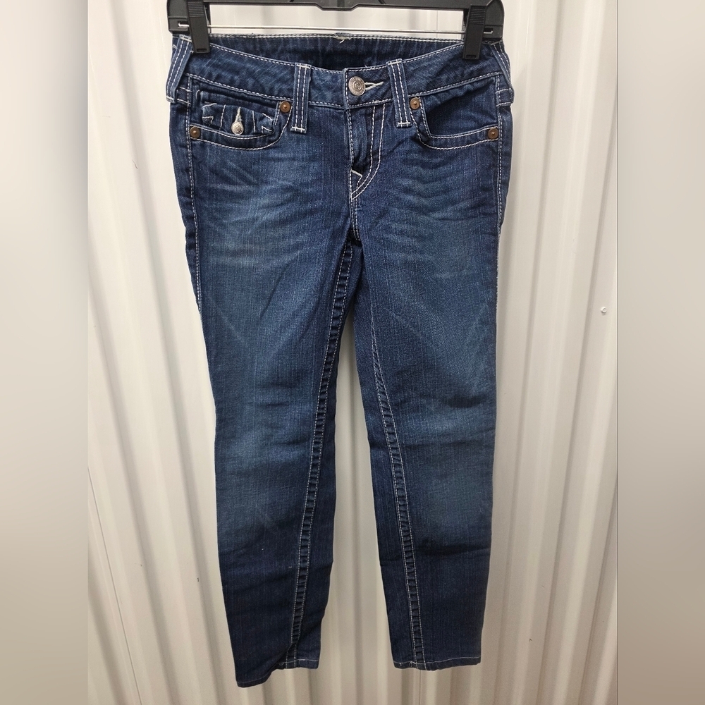 True Religion Indigo Cropped Jeans